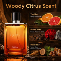 Men's Woody Citrus Cologne Spray & Perfume Balm Set 100ml + 5g