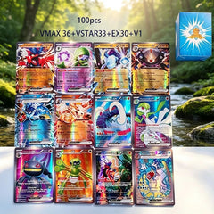 100 Piece Holographic Fantasy Trading Card Collection Set