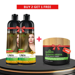 Buy 2pcs Color Shampoo Get 1 Hair Mask Free - Herbishh Hair Dye.