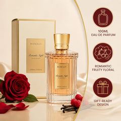 ROMASS Romantic Night Eau de Parfum 100ml Sweet Rose Vanilla Perfume