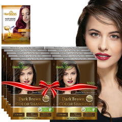 Travel size Color Shampoo Sachets - Herbishh Hair Dye.