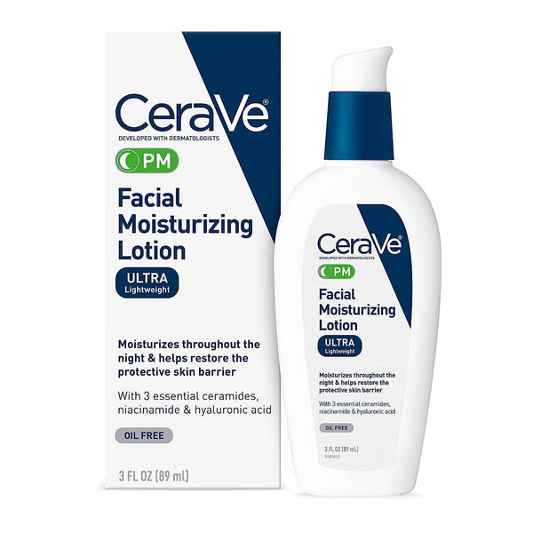 CeraVe PM Facial Moisturizing Lotion 3 FL OZ 89ml Ultra Lightweight Face Moisturizer
