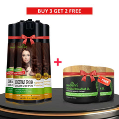Buy 3 PPD Free Color Shampoos = Get 2 Free Hair Mask Hair Dye.