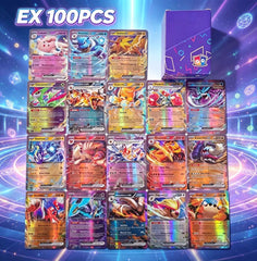 100 Piece Holographic Fantasy Trading Card Collection Set