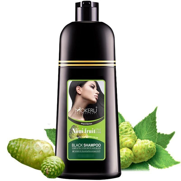 Natural Noni Fruit Essence Hair Color Shampoo For White Grey Hair Dye